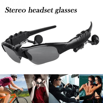 Stereo Earphones Wireless Headset with Mic Glasses Sunglasses for Driving Cycling Sports Noise Reduction Headphones
