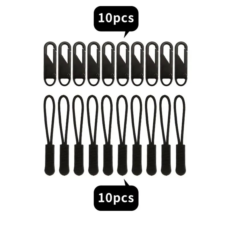10/20Pcs Replacement Zipper Pulls Cord Extender for Backpacks Jackets Luggage Purses Handbags