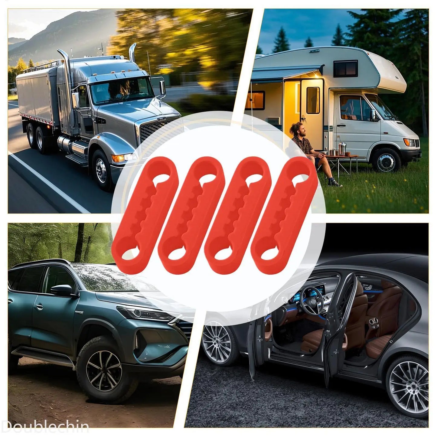 Silicone Car Door Shock Absorber Pads Elastic Damper Cushion Protection for Quiet Closing Vehicle Truck SUV RV Door Edge & Paint