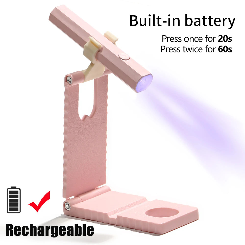 YIKOOLIN Handheld Nail Lamp UV LED Nail Light for Curing All Gel Polish USB Rechargeable Quick Dry Manicure Machine Nail Art