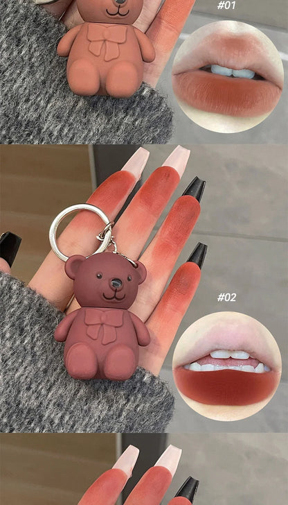 ART VALUE Bearland Velvet Lip Clay — 6-Color Bear Lip Clay, Natural Matte Finish, Skin-Brightening Lip Glaze