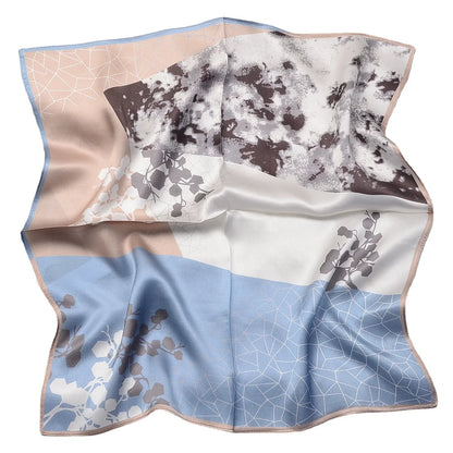 53cm Silk Printed Hijab Scarf for Women Silk Floral Print Small Scarf Fashionable and Versatile Scarf Neck Protector Hijab