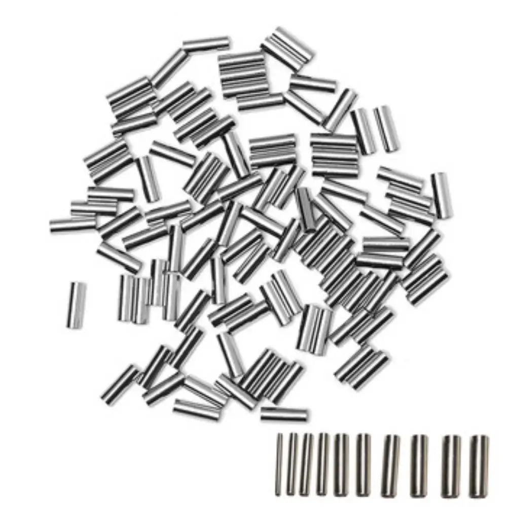 500Pcs/Bag Single Barrel Crimping Sleeves Fishing Line Wire Leader Copper Tube Connectors Mixed Copper Tube Ice Fishing