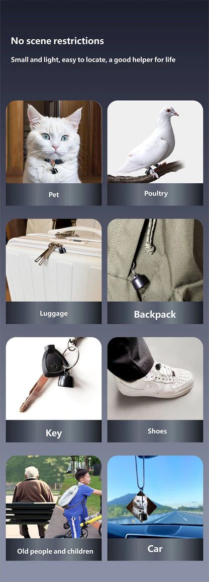 Mini Pets Global Locator Compatible with Android ISO System for Birds and Dogs and Cats View 3 Days of Movement GPS Tracker