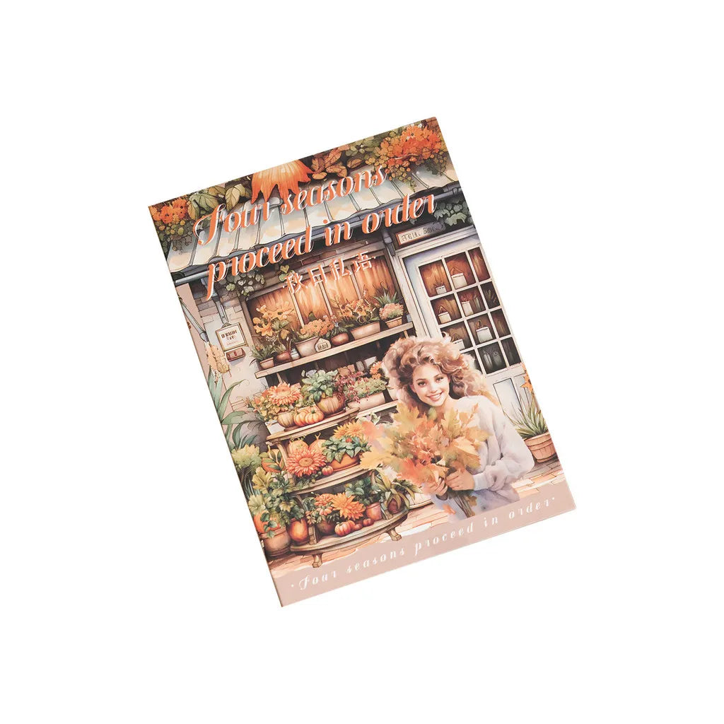 20Sheets PET Stickers Season Series PET Decorative Stickers Diary Scrapbooking Material Decor Album Stationery Stickers