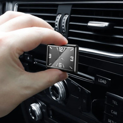 Auto Fashion Square Watch Car Clock Interior Decoration Self-adhesive Electronic Vent Clip Watch Automobile Quartz Clock