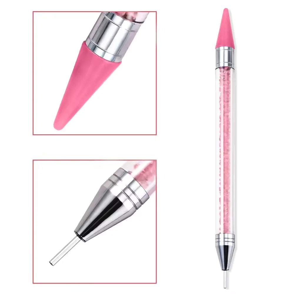 LINMANDA Rhinestone Dotting Tool Double Ended Rhinestone Dotting Crayon Rhinestone Application Tool Suitable for Home DIY