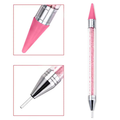LINMANDA Rhinestone Dotting Tool Double Ended Rhinestone Dotting Crayon Rhinestone Application Tool Suitable for Home DIY