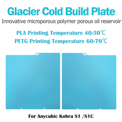 For Anycubic Kobra S1 Plate Pei Sheet 264x276mm Textured Kobra X Combo Build Plate Double Sided PEO PET Kobra S1C build Plate