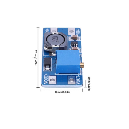 2pcs MT3608 Adjustable Boost Module DC-DC Step Up Converter Module 2A Max 2V-24V To 5V 9V 12V 28V Booster Power Supply Board