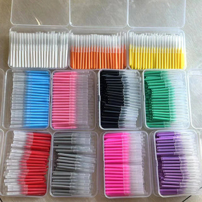 100/200 Pcs Box Interdental brush 0.6-1.5Mm Cleaning Between Teeth Oral Care Orthodontic I Shape Tooth Floss I-type push pull