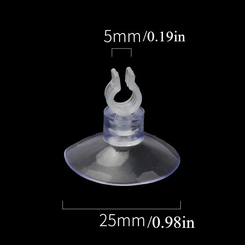 5pcs/10pcs Rubber Aquarium Fish Tank Suction Cup Holders for Air Hose Tube Oxygen Pump Adjustable Strong Sucker Durable PVC Glas
