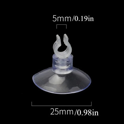 5pcs/10pcs Rubber Aquarium Fish Tank Suction Cup Holders for Air Hose Tube Oxygen Pump Adjustable Strong Sucker Durable PVC Glas