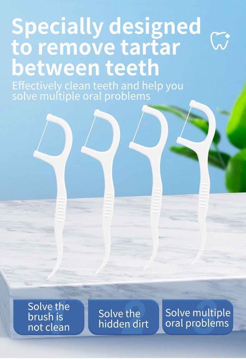 600PCS/300PCS/100PCS/50PCS/30PCS - Dental floss stick - interdental cleaning tool