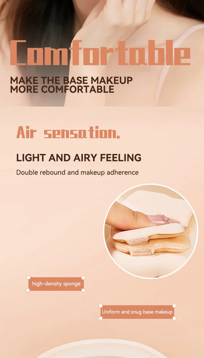 GECOMO powder puff set, with a soft and bouncy air cushion, flawless base makeup, setting cotton candy powder puff, gift set