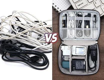 Multi-functional Large Capacity Waterproof Digital Electronic Organizer USB Data Line Charger Plug Headphone Travel Storage Bag