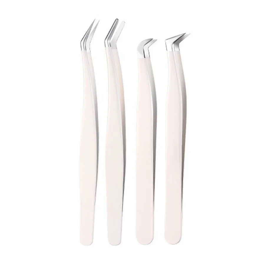 Multifunctional Tweezers Stainless Steel Eyelash Tweezers Grafting False Eyelash Patches False Eyelash Aids Portable Tweezers Be