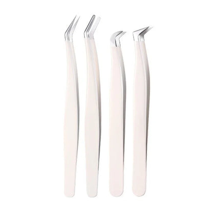 Multifunctional Tweezers Stainless Steel Eyelash Tweezers Grafting False Eyelash Patches False Eyelash Aids Portable Tweezers Be
