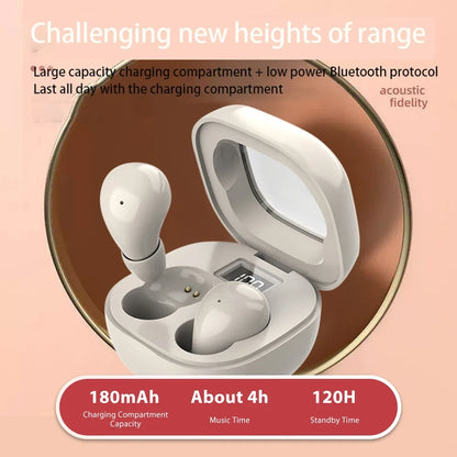 Mini Headphones Invisible Bluetooth 5.3 Earphones TWS Wireless in-ear Headsets HIFI Stereo Noise Reduction Earbuds For iPhone