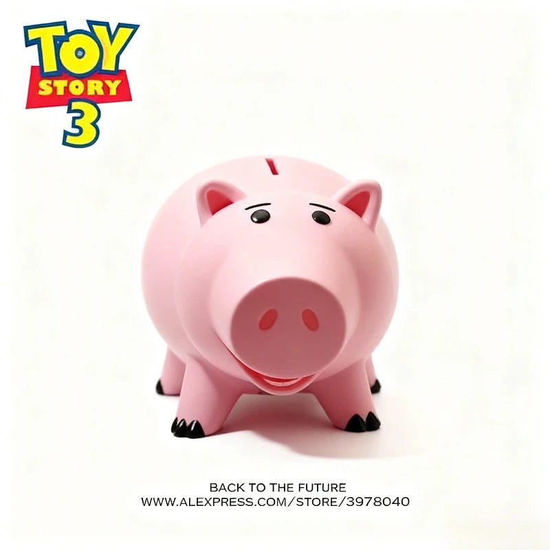 New Disney Toy Story 4 Ham Piggy Bank Q Edition 21cm PVC pink piggy Bank Money Box cake Ornaments model children's gifts