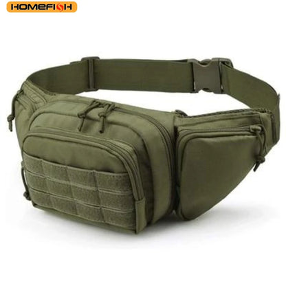 HOMEFISH Men Waist Fanny Pack Belt Bag Tactical Military Motorcycle Rider Sports Climb Camping Nylon Male Tool Sling Chest Hip