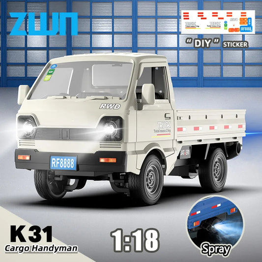 ZWN 1:16/1:18 RC CAR Simulation Drift Climbing Truck Led Light Small Cargo Remote Control Electric Toy Model for Kids Gifts