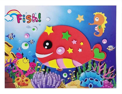 10/20pcs/lot 3D EVA Foam Sticker DIY Cartoon Animal Puzzle for Children Kids Multi-patterns Styles Toys for Children Gift