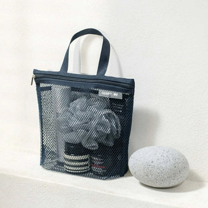 Portable makeup bag Mesh waterproof bath bag Gym bag Sundry storage bag Travel toiletry bag