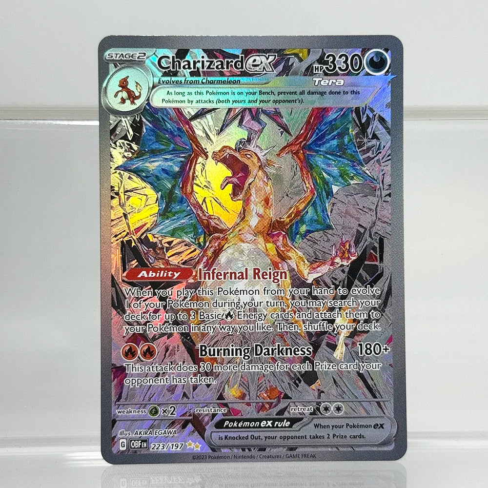 PKM Holographic PROXY Cards Scarlet-Violet Series Latias EX Pikachu EX Alolan Exeggutor PTCG Game Collection Cards Game Toys