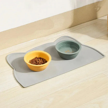 Silicone Pet Feeding Mat – Non-Stick Waterproof Food/Water Tray Pad for Dogs & Cats, Puppy Bowl Cushion, Anti-Spill Pet Placemat
