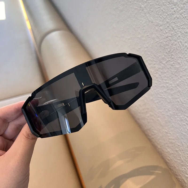 1/2pcs Oversized Wrap Frame Fashion Glasses Y2K Fashion Glasses Unisex Eyewear for Music Festivals Casual Eyewear