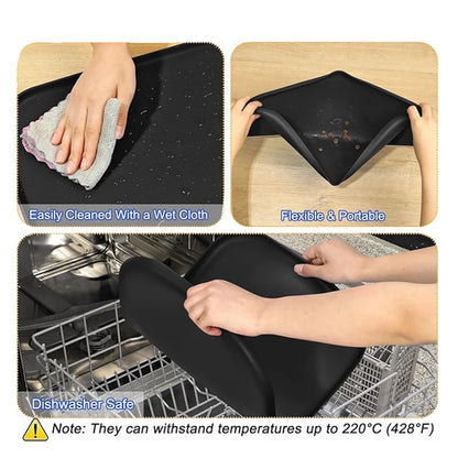 3-color available pet meal MATS, made of silicone, soft and easy to clean, cat feeding MATS, square feeding MATS for eating