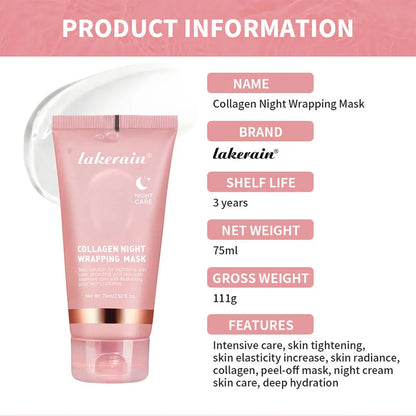 Korean Deep Collagen Mask Peel Off Mask Face Anti Wrinkle Lifting  Skin Care Masks Bio Pack Night Wrapping Woman Overnight Skin