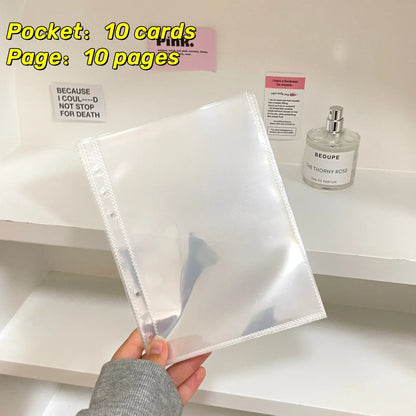 10pcs Transparent Photo Album Binder Sleeves Inlay Idol Card Collect Book Inner Page Multi-pockets Kpop Binder Photocard Binder