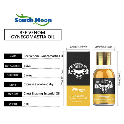 Bee Venom Gynecomastia Oil For Men Breast Shaping Breast Massage Serum Breast Tighten Oil Male Skin Body Moisturizing Care