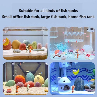 2 Pcs/set Aquarium Decor Accessories Cute Animal Bookshelf Decoration Home Decoration Landscaping Ornament Fish Tank Decoration