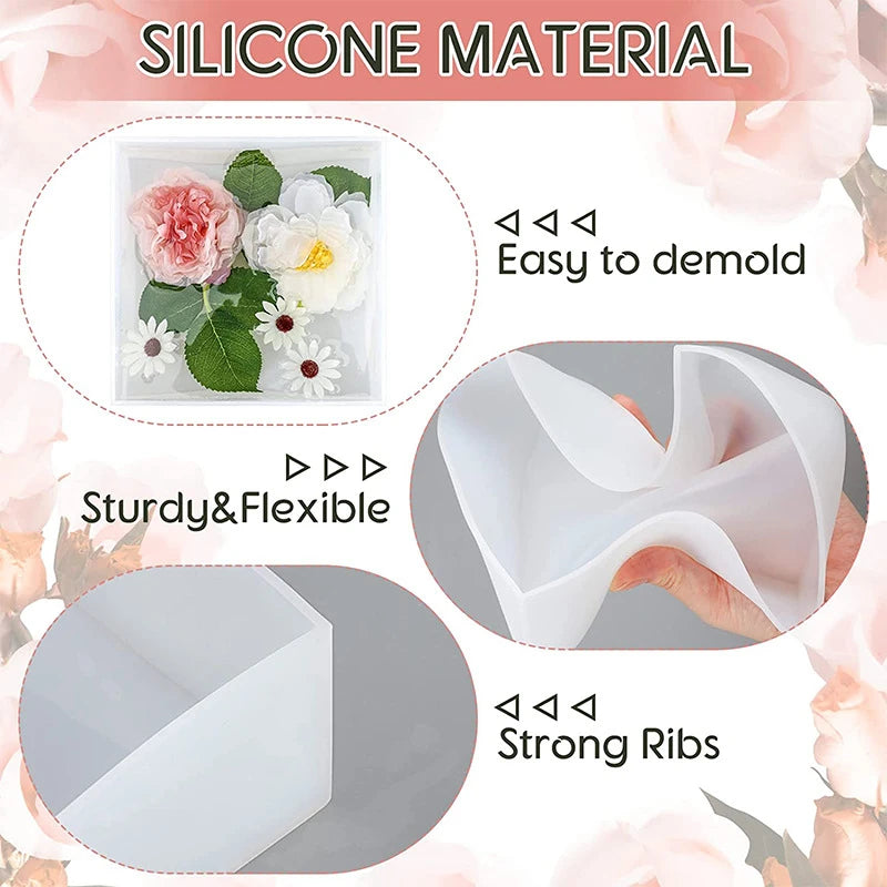 Large Silicone Molds For Resin Large Heart Resin Mold Deep Heart Mold For Flower Preservation Bookend Epoxy Resin Casting Mould