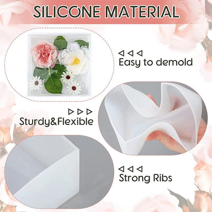 Large Silicone Molds For Resin Large Heart Resin Mold Deep Heart Mold For Flower Preservation Bookend Epoxy Resin Casting Mould