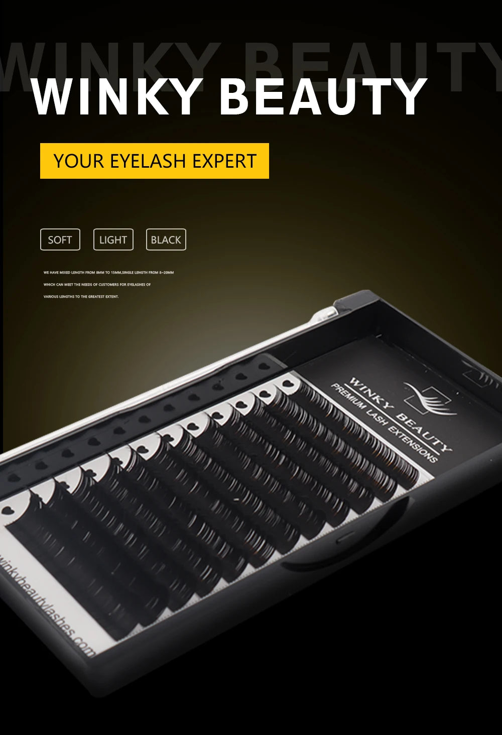 1 pc 0.03-0.20mm C/CC/D/DD Curl Eyelash Extension Thin and Soft Material Volume Lash Individual Eyelashes Premium Fake Lashes