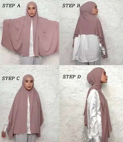 Premium Jersey Instant Hijab Good Stitch Stretchy Jersey Scarf Malaysia Wraps Plain Muslim Turban Headband Shawls Supplier