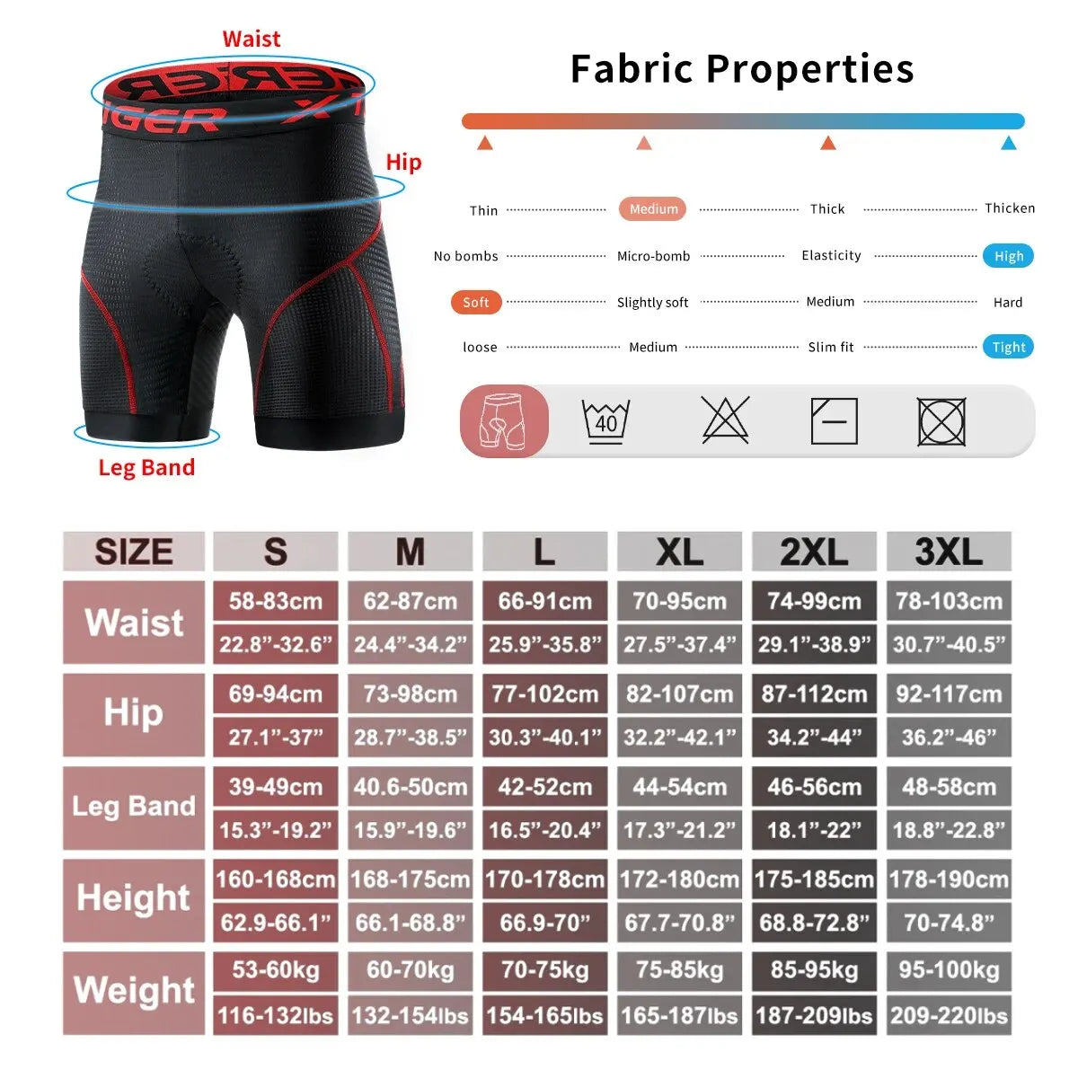 X-TIGER Cycling Shorts Breathable Mesh Cycling Underwear Gel Pad Shockproof MTB Bike Shorts Bicycle Underwear