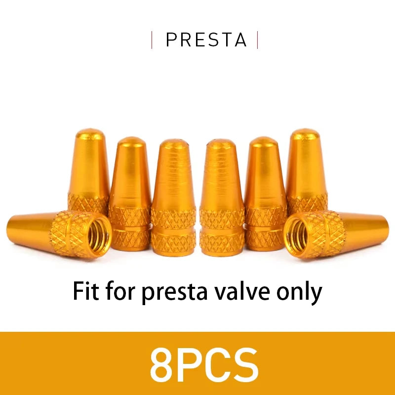 4/8pcs Aluminum Alloy Bicycle Tire FV Valve Cap MTB Road Bike Covered Protector Road MTB Tyre Dustproof Bike Presta Valve