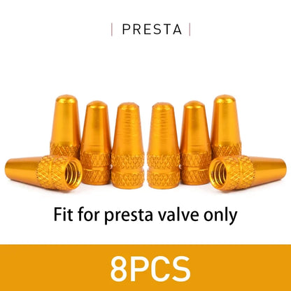 4/8pcs Aluminum Alloy Bicycle Tire FV Valve Cap MTB Road Bike Covered Protector Road MTB Tyre Dustproof Bike Presta Valve