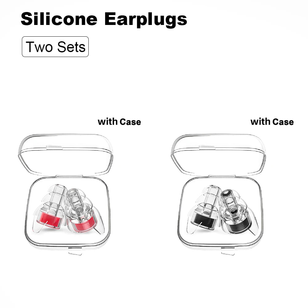 HUAK Silicone Earplugs High Fidelity with Storage Box for Concerts Musicians Motorcycles Noise Sensitivity Conditions and More