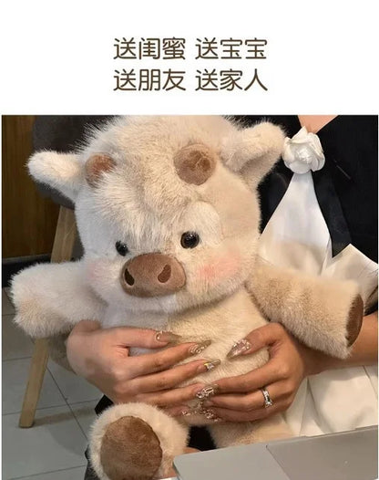 Cute Highland Cow Plush Doll 45-60cm Soft Stuffed Animal Running Calf Toy Companion Pillow Holiday Gift Home Decoration Ornament