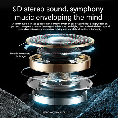 The A520 wireless Bluetooth headphones feature high-quality, high-definition sound, stereo earbuds, sweat-proof touch lights