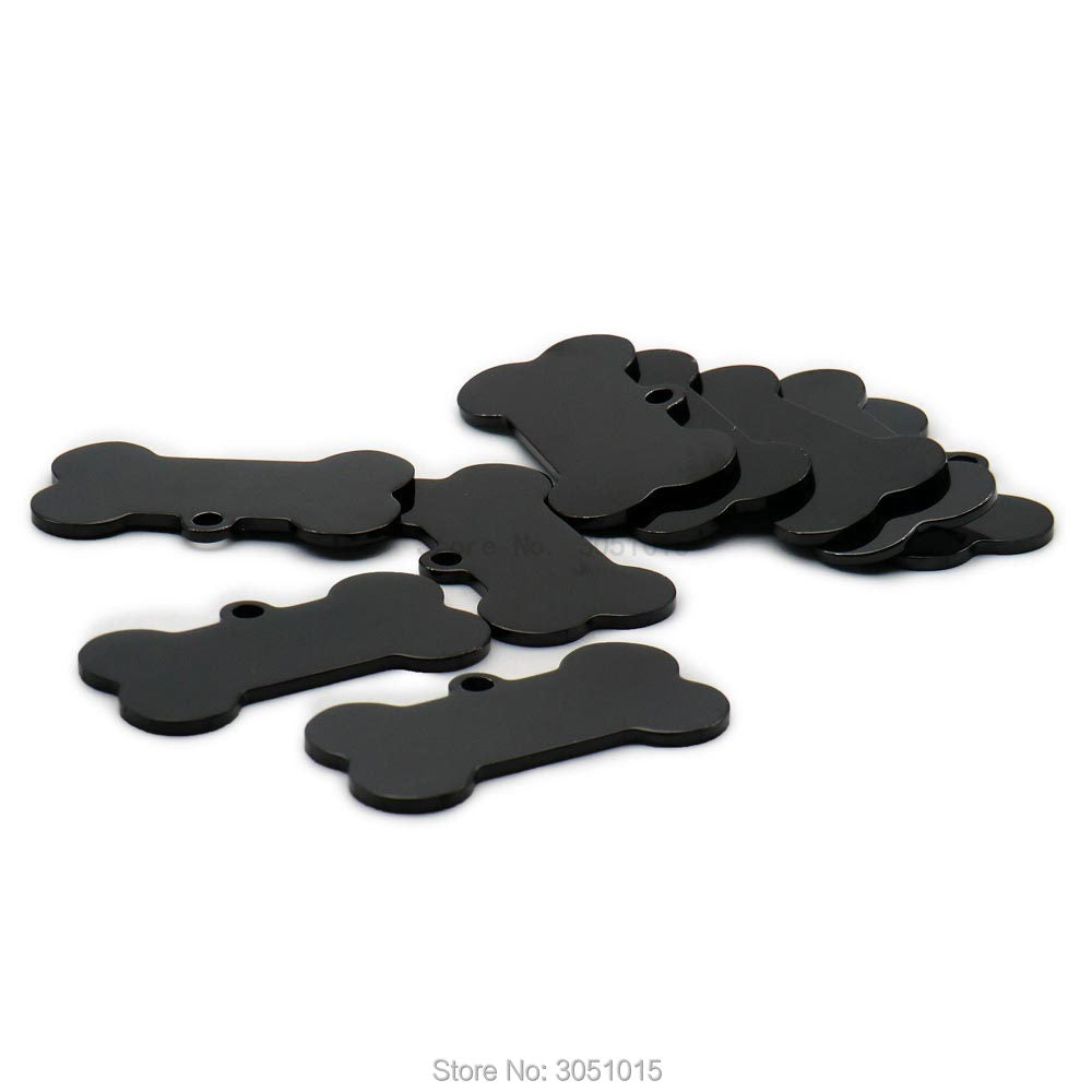 20pcs cat dog ID tag dog Personalized Stainless steel Collar bone pet Charm Pet name pendant Bone Necklace Collar Puppy plate