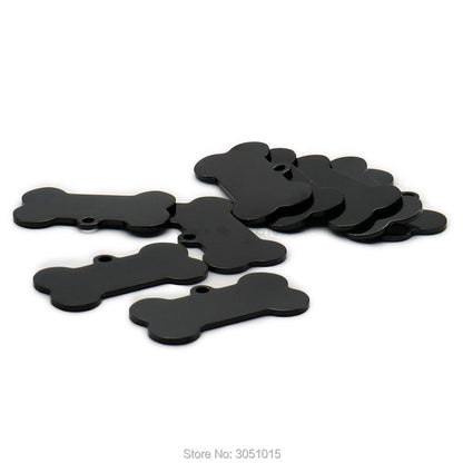 20pcs cat dog ID tag dog Personalized Stainless steel Collar bone pet Charm Pet name pendant Bone Necklace Collar Puppy plate