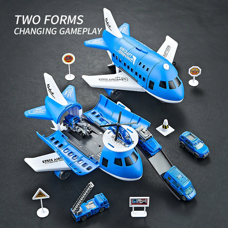 Creative and novel deformation airplane toy combination - Multiple themes, gift box packaging - Gifts suitable for boys and girl