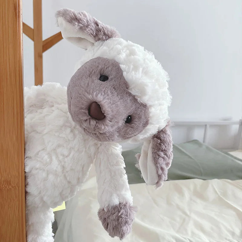 Soft Fluffy Sheep Toys Animal Stuffed & Plush Dolls 35cm Cuddly Lamb for Kids Children Gifts Appease Toys Sleeping Pillow
